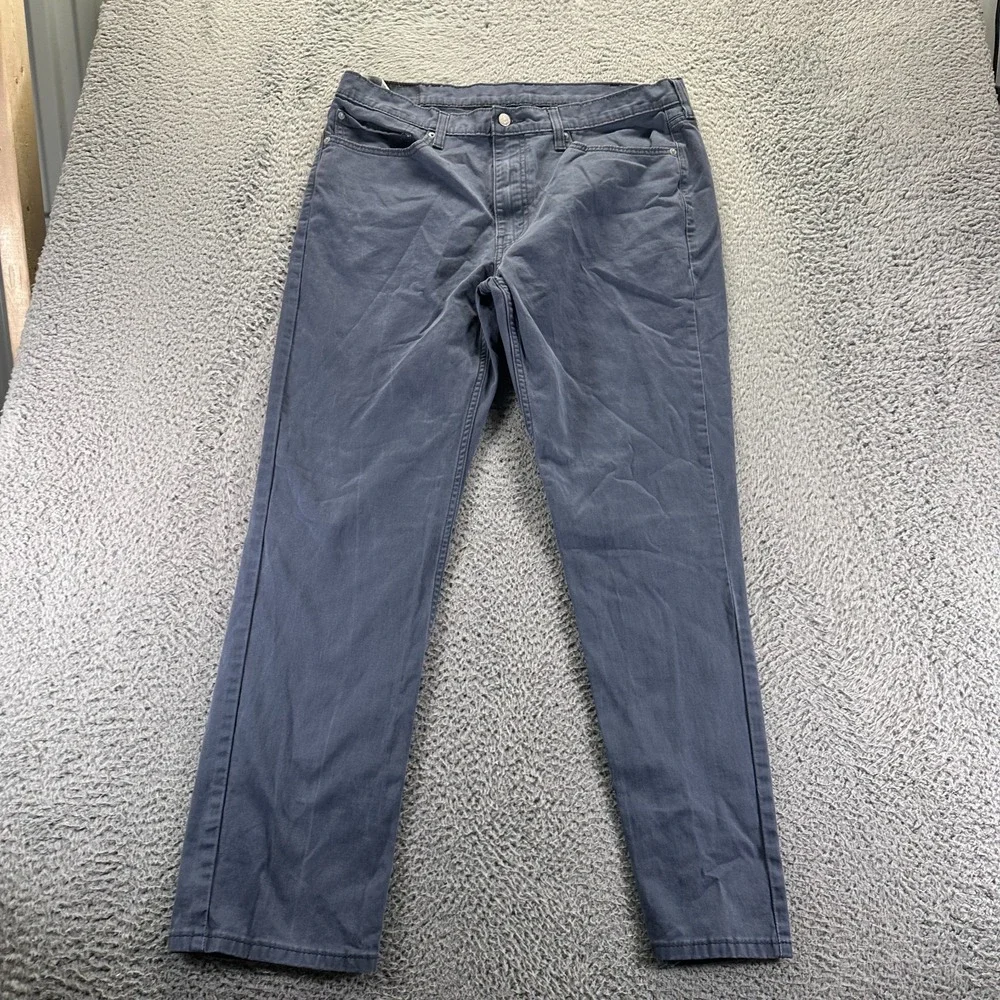 Levi's 514 Jeans Mens 38x32 Gray Cotton‎ Denim Straight Workwear Outdoor Stretch